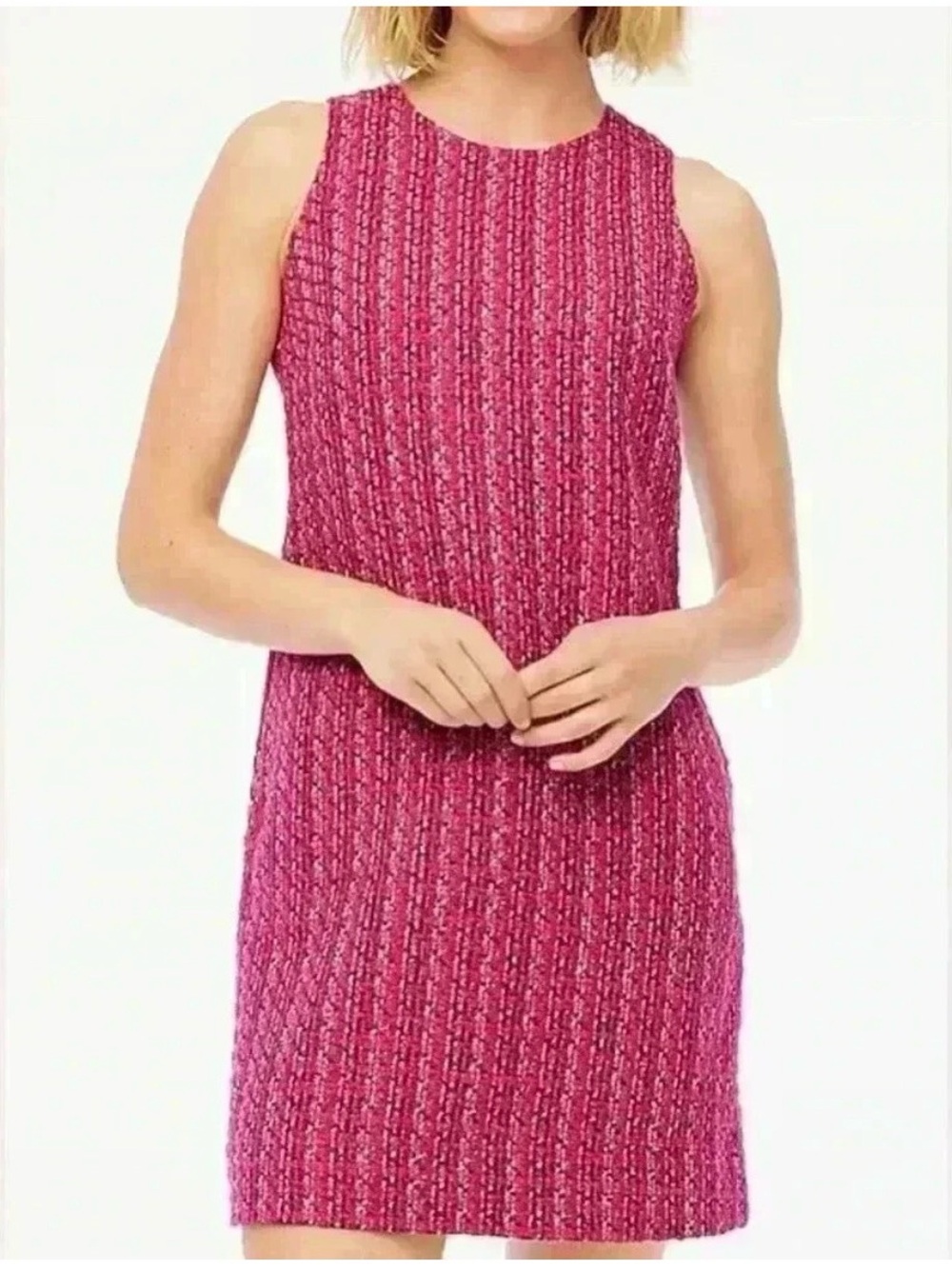 J.  CREW FACTORY Pink Tweed Sheath Dress Size 6